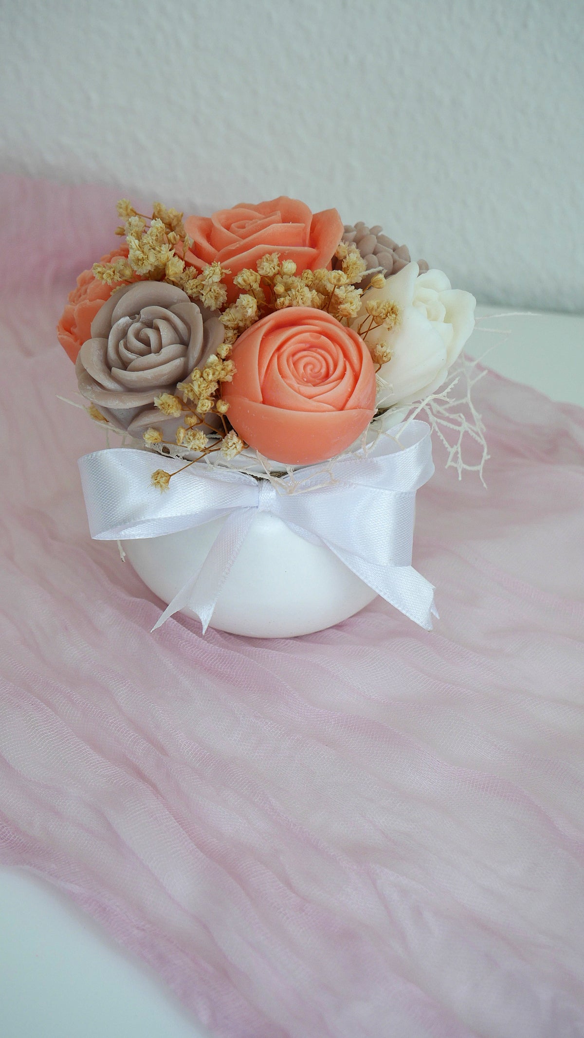 Orange Strauß in Vase